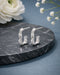 925 Sterling Silver Rhodium Plated Sculpted Half Hoop Earring