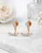 925 Sterling Silver 18kt Rose Gold Plated CZ Jacket Earring