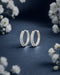 925 Sterling Silver Rhodium Plated CZ Hoop Earring