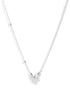 925 Sterling Silver Rhodium Plated CZ Heart Necklace
