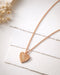 925 Sterling Silver 18kt Rose Gold Plated CZ Heart Pendant and Chain