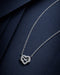 925 Sterling Silver Rhodium Plated CZ Heart with Infinity Necklace