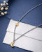 925 Sterling Silver Dual Toned Plated Moon and Star Charm Necklace