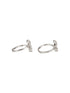 925 Sterling Silver Zircon Studded Rhodium Plated Oval Contemporary Pair of Toe Ring