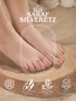 925 Sterling Silver Zircon Studded Rhodium Plated Oval Contemporary Pair of Toe Ring