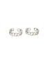 925 Sterling Silver Sparkling Zig Zag Adjustable Pair Of Toe Rings