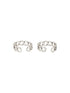 925 Sterling Silver Sparkling Zig Zag Adjustable Pair Of Toe Rings