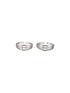 925 Sterling Silver Rhodium Plated Zircon Studded Symetric Contemporary Adjustable Pair of Toe Ring