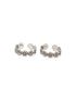 925 Sterling Silver Oxidised Leaf Dailywear Adjustable Pair of Toe Rings