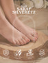 925 Sterling Silver Oxidised Leaf Dailywear Adjustable Pair of Toe Rings