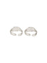 925 Sterling Silver Oxidised Dual Leaf Minima Adjustable Pair Of Toe Ring