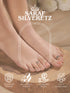 925 Sterling Silver Oxidised Dual Leaf Minima Adjustable Pair Of Toe Ring