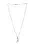 925 Sterling Silver CZ Studded Bird Shaped Charms Pendant Necklace & Chain