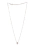 925 Sterlling Silver CZ Studded Oval AD Solitaire Pendant Necklace & Chain