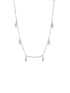 925 Sterling Silver CZ Studded Unique Solitaire Charms Necklace & Chain