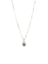 925 Sterling Silver Rhodium Plated Minimal Evil Eye Locket Pendant Necklace & Chain