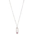 925 Sterling Silver CZ Studded Dainty Rectangular Link Locket Necklace & Chain