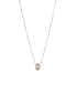 925 Sterlling Silver CZ Studded Oval AD Solitaire Pendant Necklace & Chain