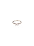 925 Sterling Silver AD Studded Engagement Minimal Adjustable Finger Ring