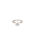 925 Sterling Silver AD Studded Solitaire Engagement Adjustable Finger Ring