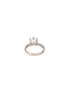 925 Sterling Silver AD Studded Solitaire Engagement Adjustable Finger Ring