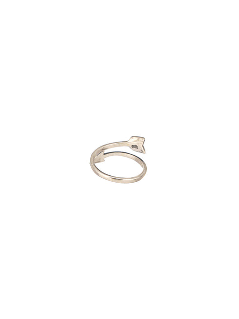 925 Sterling Silver Oxidised Dailywear Minimal Trendy Arrow Adjustable Finger Ring