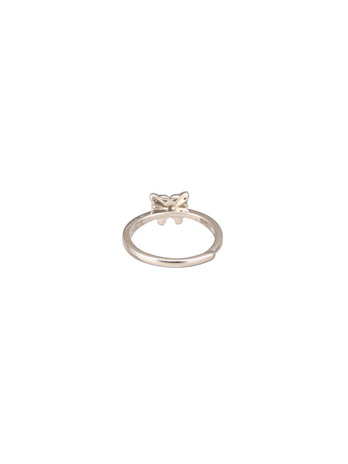 925 Sterling Silver Minimal Elegant Butterfly Adjustable Finger Ring