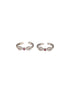 925 Sterling Silver Red AD Studded Bow Shaped Minimal Toe Rings