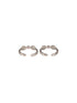 925 Sterling Silver Red AD Studded Bow Shaped Minimal Toe Rings