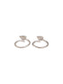 925 Sterling Silver AD Studded Minimal Leafy Toe Ring