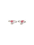 925 Sterling Silver Red CZ Studded Trendy Minimal Toe Ring