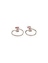 925 Sterling Silver Red CZ Studded Trendy Minimal Toe Ring