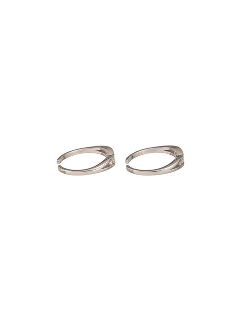 925 Sterling Silver AD Studded Minimal Band Toe Ring