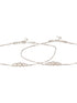 925 Sterling Silver Ball chain Minimal Dailywear Pair Of Anklet