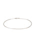 925 Sterling Silver Rhodium Plated Delicate Cylindrical Link Pair of Anklet