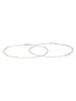 925 Sterling Silver Rhodium Plated Delicate Cylindrical Link Pair of Anklet