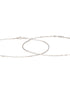 925 Sterling Silver Rhodium Plated Delicate Cylindrical Link Pair of Anklet