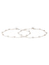 925 Sterling Silver Ball Chain Delicate Designer Minimal Anklet Pair