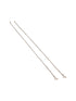 925 Sterling Silver Rhodium Plated Delicate Cylindrical Link Pair of Anklet