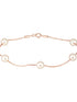 925 Sterling Silver Designer Pearls Rose Gold Plated Adjustable Chain Bracelet