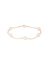925 Sterling Silver Designer Pearls Rose Gold Plated Adjustable Chain Bracelet