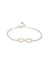 925 Sterling Silver Rhodium Plated AD Studded Infinity Charms Bracelet