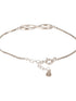 925 Sterling Silver Rhodium Plated AD Studded Infinity Charms Bracelet