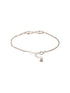 925 Sterling Silver Rhodium Plated AD Studded Infinity Charms Bracelet