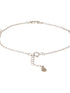 925 Sterling Silver Plated Bow Charms Link Adjustable Bracelet