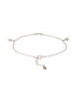 925 Sterling Silver Plated Bow Charms Link Adjustable Bracelet