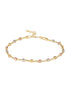 925 Sterling Silver Dual Toned Geometric Chain Adjustable Bracelet