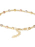925 Sterling Silver Dual Toned Geometric Chain Adjustable Bracelet