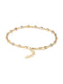 925 Sterling Silver Dual Toned Geometric Chain Adjustable Bracelet