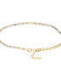 925 Sterling Silver Dual Toned Ball Chain Adjustable Bracelet